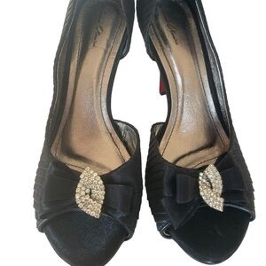 Karina Oliveira Black Diamond Heels Size 10 Pumps Evening Wear Wedding Formal